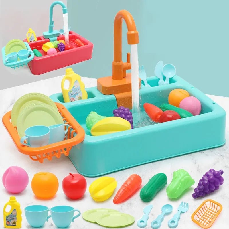 Toy Kitchen Sink with Running Water
