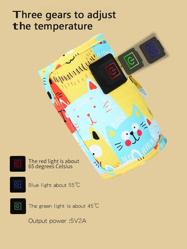 Draagbare USB Flessenwarmer