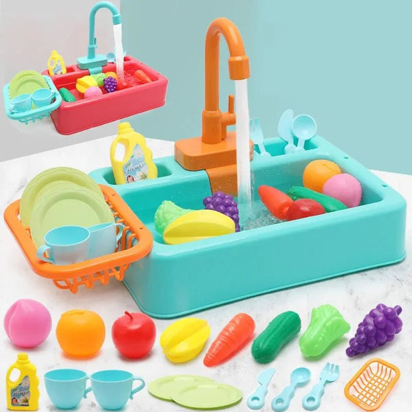 Toy Kitchen Sink with Running Water - BabyBoutique