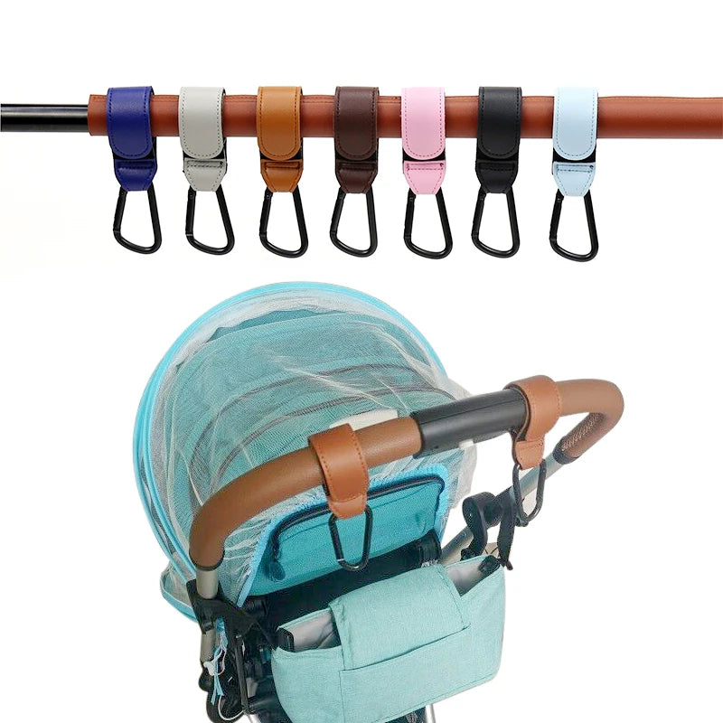Leren Buggyhaken 360° Draaibaar