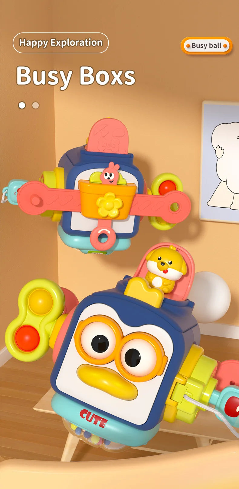 Montessori Activity Cube for Toddlers
