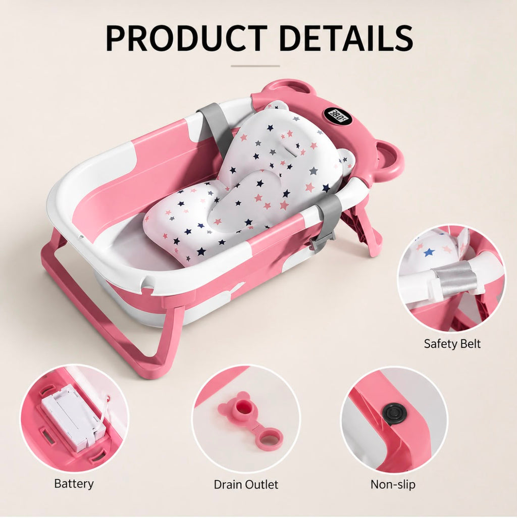 Opvouwbaar Babybadje met Thermometer