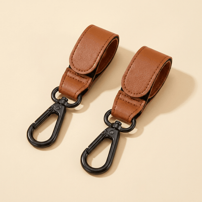 360° Rotating Leather Pram Hooks